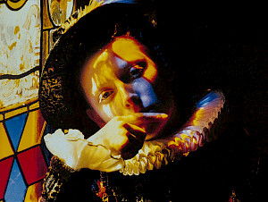 Vorproduktionsbild von Regisseurin Sally Potter, um die Finanzierung des Films Orlando zu sichern, 1988 © Sally Potter