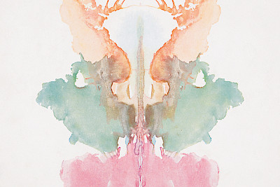 Keyvisual der Ausstellung «Seelenlandschaften. C.G. Jung und die Entdeckung der Psyche in der Schweiz». Neunte Tafel des Rorschachtests, Hermann Rorschach, Bern, 1921. Archiv Hermann Rorschach, Archiv für Medizingeschichte der Universität Bern