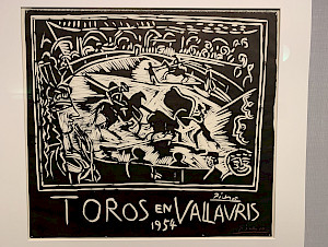 Pablo Picasso
Toros en Vallauris 1954, 1954
Linolschnitt
75,6 × 95,4 cm
Inv.-Nr. 1093.291
Graphische Sammlung ETH Zürich
Depositum Gottfried Keller-Stiftung, Schenkung Bloch,
Zugang 1972; © Succession Picasso / 2025, ProLitteris,
Zurich