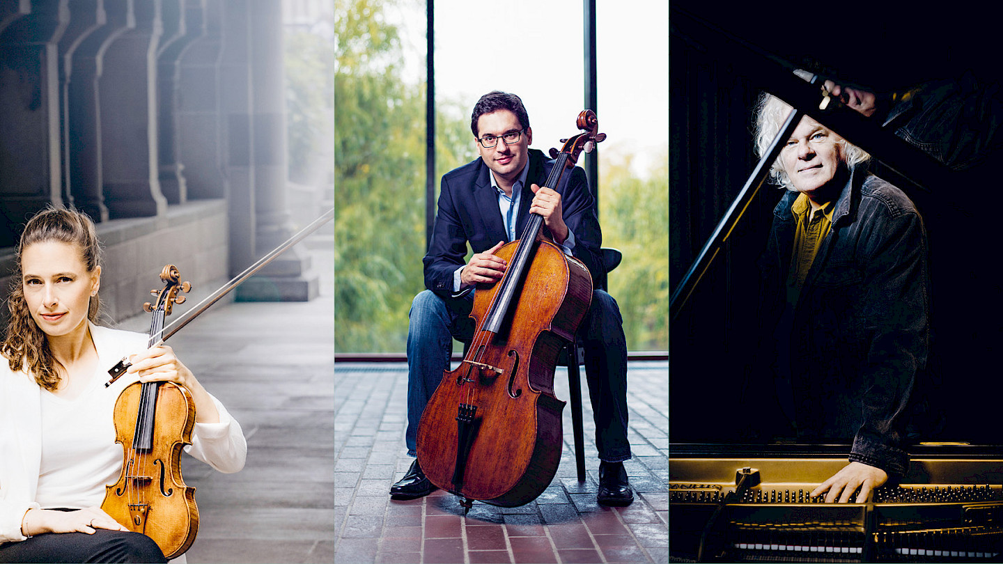 Esther Hoppe, Christian Poltéra & Ronald Brautigam (Fotos: Irène Zandel, Nikolaj Lund, Marco Borggreve)